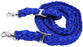 Roping Knotted Horse Tack Western Barrel Reins Nylon Braided Blue 60720