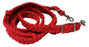Roping Knotted Horse Tack Western Barrel Reins Nylon Braided Red 60723