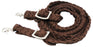Roping Knotted Horse Tack Western Barrel Reins Rein Nylon Braided Brown 60728