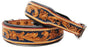 Large 21''- 25'' Dog Puppy Collar Cow Leather Padded Canine Navy 6085