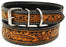 Amish USA Heavy Duty Padded Leather Tooled Accorn Dog Collar Puppy 60FK04