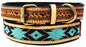 Tooled Padded Leather Dog Puppy Collar 60RT21