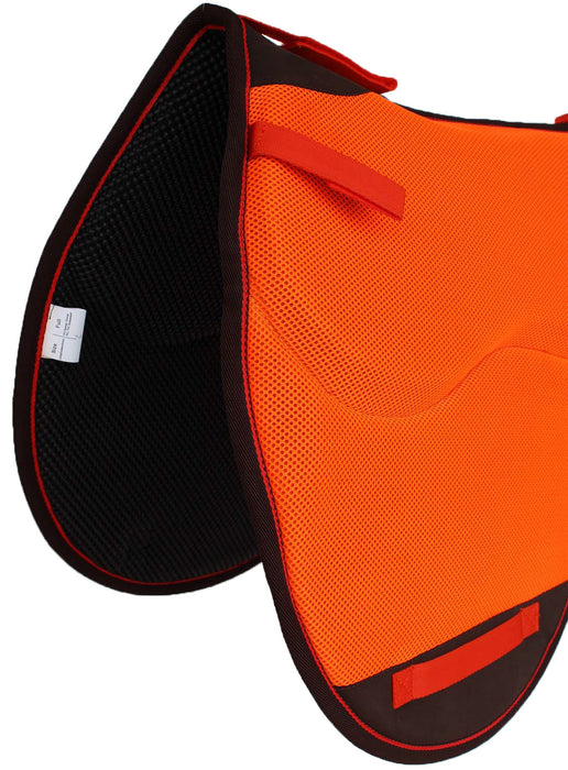 Horse English Endurance Treeless Non-Slip Neoprene Saddle Pad Orange 6405OR