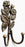 7" French Solid Brass Rose Wall Hook Coat Hanger Hanging Key Holder 6730
