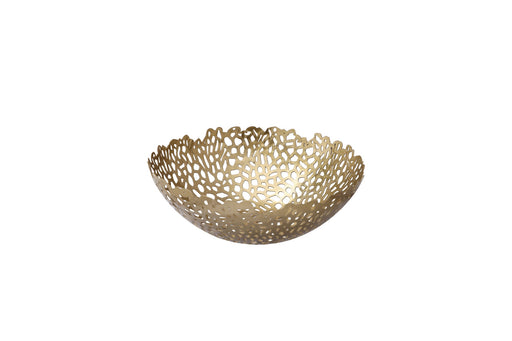 Golden Metal Cutwork Bowl Set Of 5 67AF203G