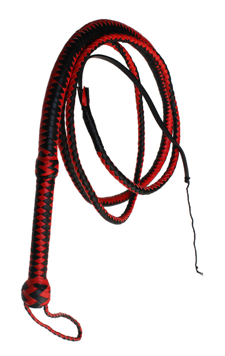 Leather Hand-Braided 10' Smooth Style Bull Whip Blue 700TS01
