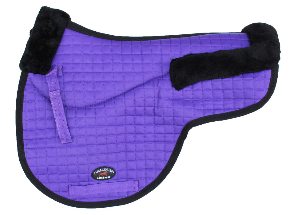 Horse Quilted ENGLISH SADDLE PAD Trail Contour Fleece Lined 72102-112