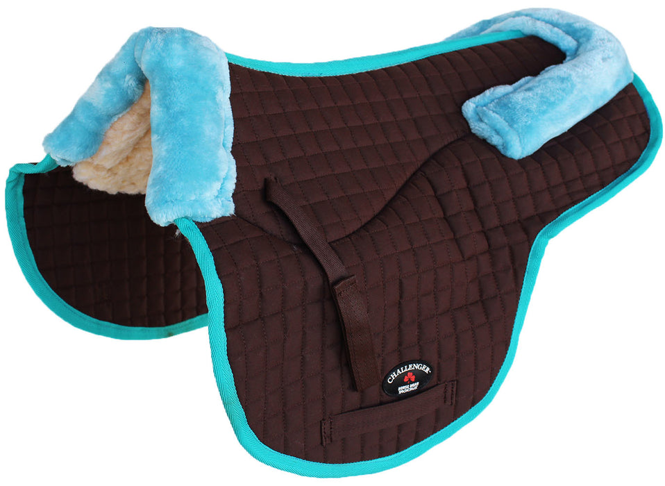 Horse Quilted ENGLISH SADDLE PAD Trail Contour Fleece Lined 72102-112