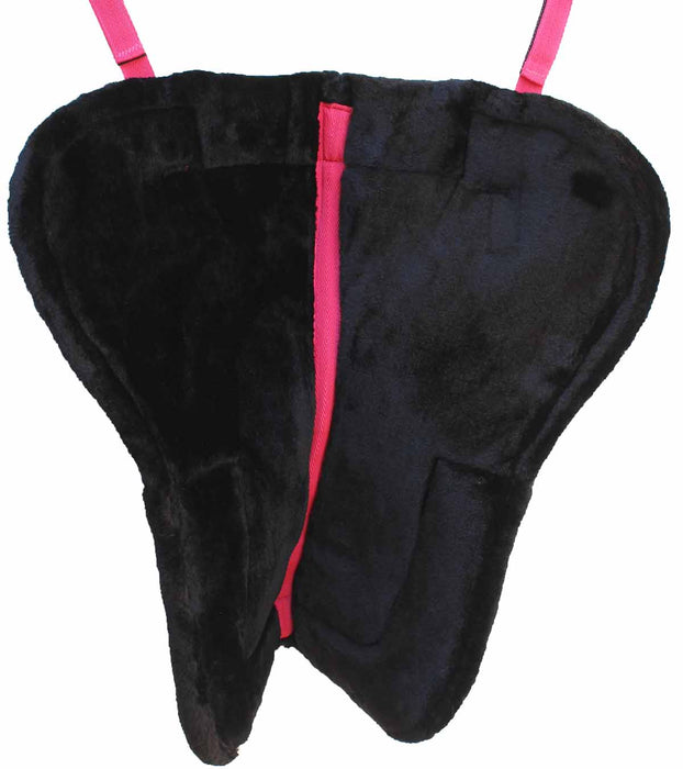 Horse English Quilted Saddle Half Pad Correction Wither Relief Fur Ombre 72168