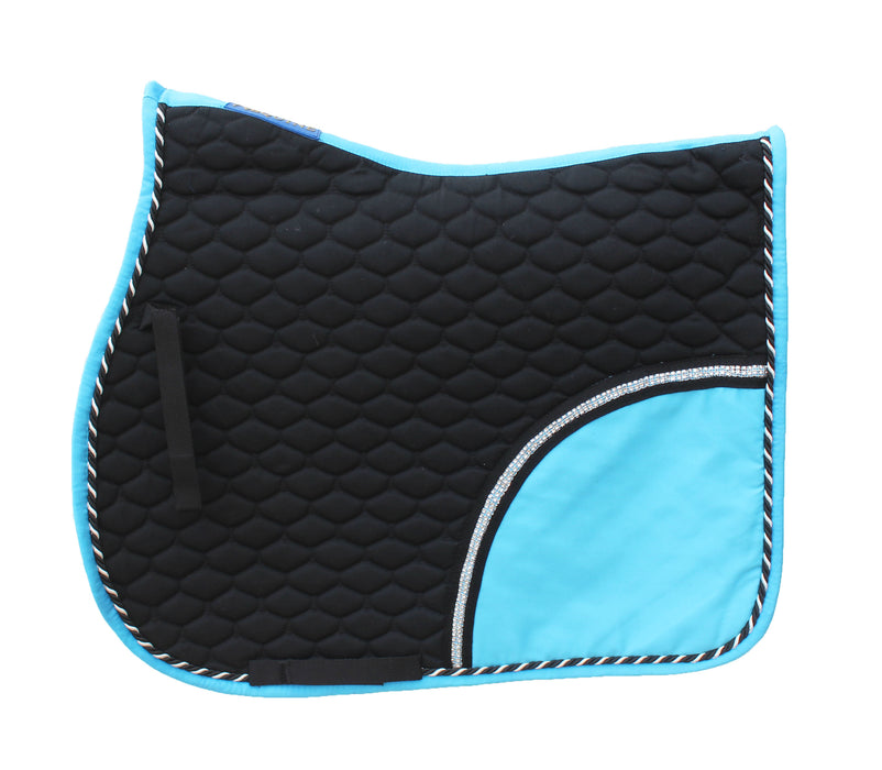 Horse All Purpose Show Cotton Quilted ENGLISH SADDLE PAD Trail Turquoise 72F01R
