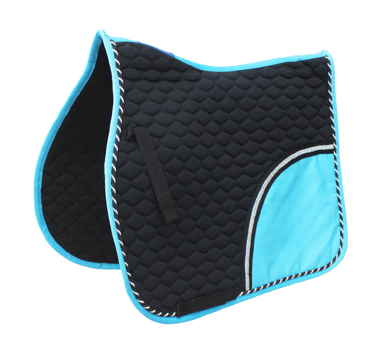 Horse All Purpose Show Cotton Quilted ENGLISH SADDLE PAD Trail Turquoise 72F01R