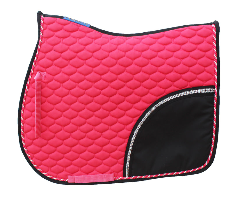 Horse English All-Purpose Contoured Quilted Cotton Saddle Pad Pink 72F04