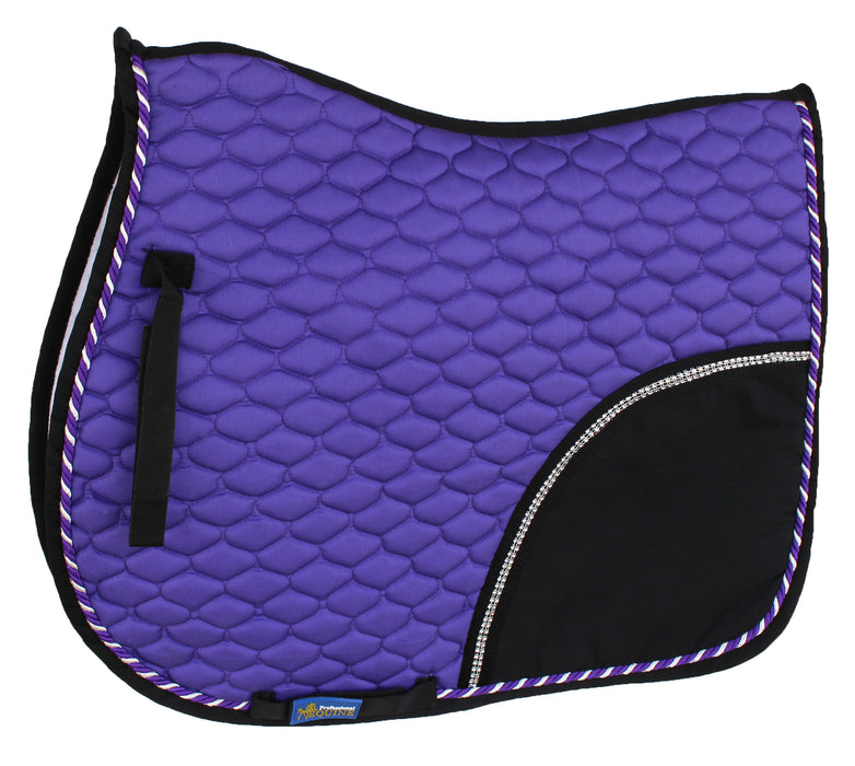 Horse Quilted All Purpose ENGLISH SADDLE PAD Tack Trail Riding Purple 72F05