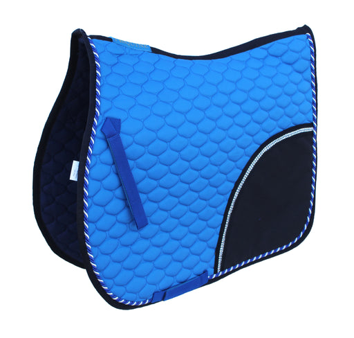 Horse Cotton Quilted All Purpose ENGLISH SADDLE PAD Trail Riding Dark Blue 72F10