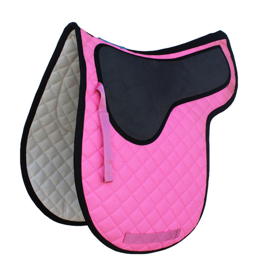 Horse English Saddle Pad Cotton Quilted Trail Contoured Gel Pink 72F17