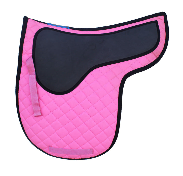 Horse English Saddle Pad Cotton Quilted Trail Contoured Gel Pink 72F17