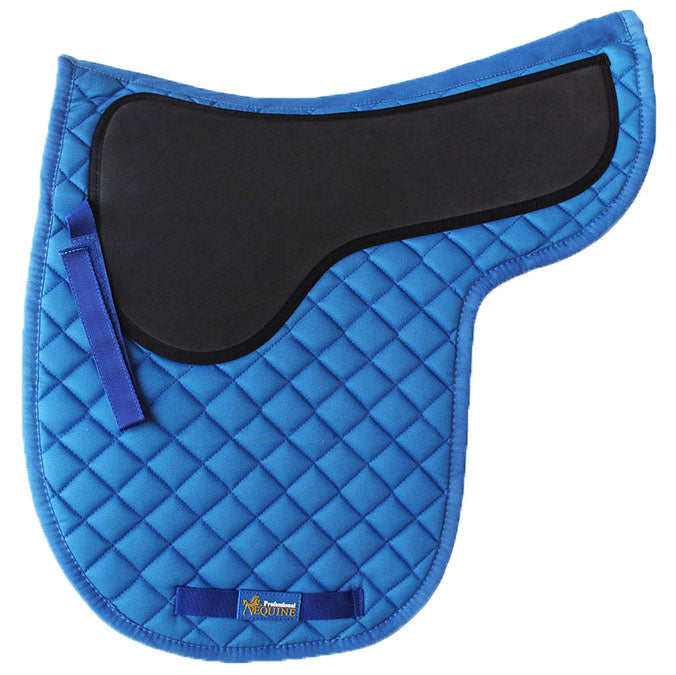 Horse Cotton Quilted Jumping ENGLISH SADDLE PAD Trail Contoured Gel Blue 72F23