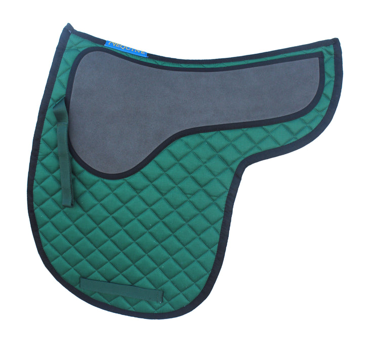 Horse Cotton Quilted Jumping ENGLISH SADDLE PAD Contoured Gel Hunter Green 72F24