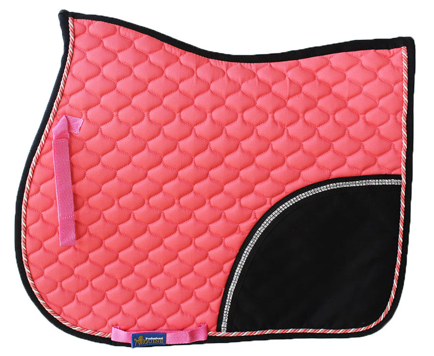 Horse Show All Purpose Quilted ENGLISH SADDLE PAD Trail Contoured 72F30