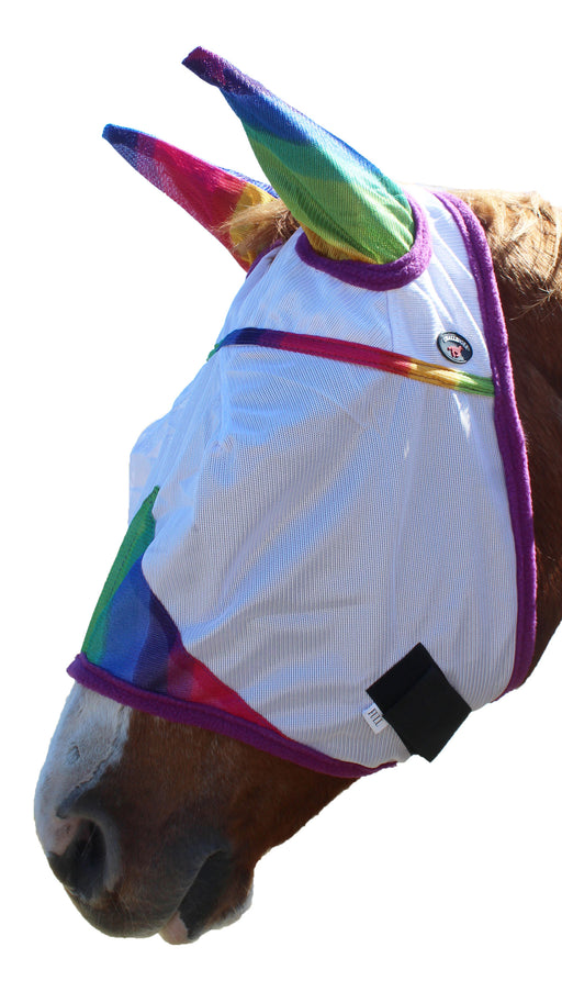 Horse Airflow Mesh Summer  FlyMask With Ears Rainbow 73207C