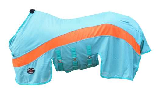 Horse Mesh Light Weight Summer FlySheet Spring Airflow Turquoise Orange 73427