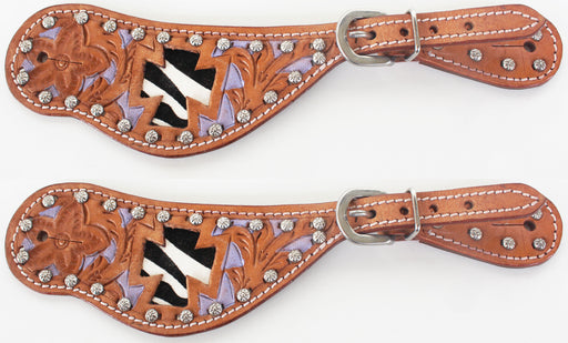 Horse Western Riding Cowboy Boots Leather Spur Straps Tack  7481