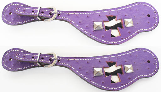 Horse Western Riding Cowboy Boots Leather Spur Straps Tack  7483