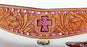 Horse Western Riding Leather Bridle Headstall Breast Collar Tack Pink 7611