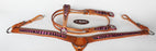 Horse Western Riding Leather Bridle Headstall Breast Collar Tack Pink 76114