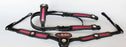 Horse Western Riding Leather Bridle Headstall Breast Collar Tack Pink 7627