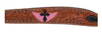 Horse Show Bridle Western Leather Headstall Tack Pink Butterfly 7646HB