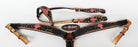 Horse Western Riding Leather Bridle Headstall Breast Collar Tack Pink Cross 7684