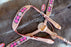 Horse Tack Bridle Headstall Breast Collar Western Leather Pink Bling 76SP001HBB