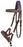 English Western Horse Leather Bitless Bridle Sidepull Halter Reins  Brown 7701