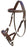 English Western Horse Leather Bitless Bridle Sidepull Halter Reins  Brown 7701