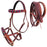 Horse Western Leather Beaded Bitless Sidepull Bridle Reins 77RS21TN-F