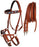 Horse Western Padded Leather Beaded Bitless Sidepull Bridle 77RT23TN-F