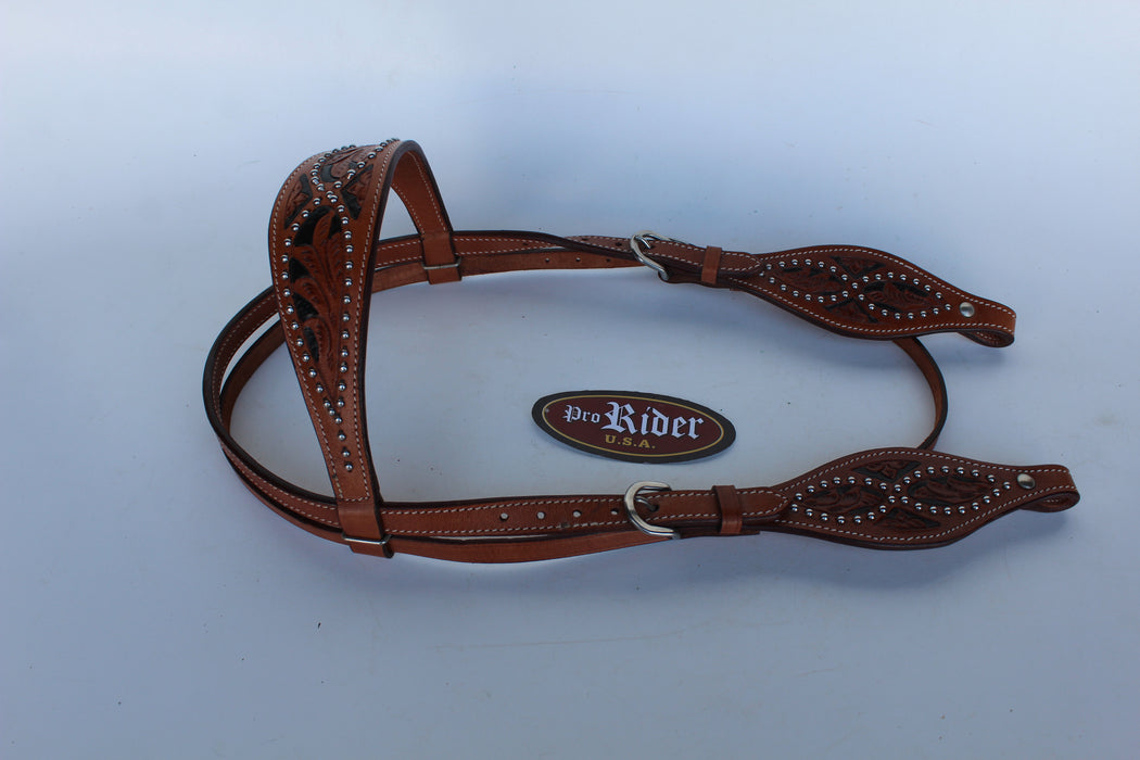 Horse Saddle Tack Bridle Western Leather Headstall Breast Collar 78137B