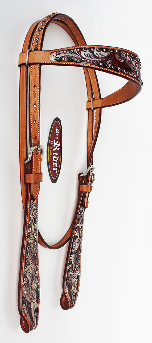 Horse Show Saddle Tack Bridle Western Leather Headstall  78163HB