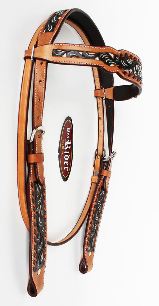 Horse Show Saddle Tack Rodeo Bridle Western Leather Headstall  78165HB