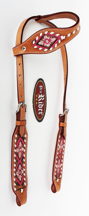 Horse Show Saddle Tack Bridle Western Leather Headstall One Ear 78167HA