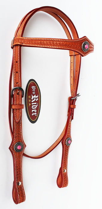 Horse Show Saddle Tack Rodeo Bridle Western Leather Headstall  7825H