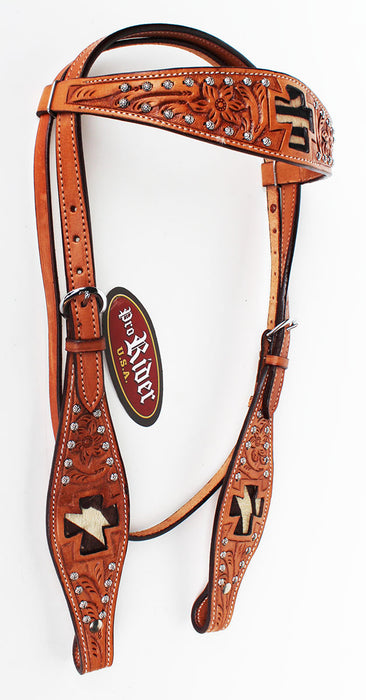 Horse Show Saddle Tack Rodeo Bridle Western Leather Headstall  7828H