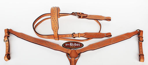 Horse Show Saddle Tack Rodeo Bridle Western Leather Headstall Breast Collar 7839