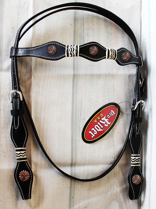 Horse Saddle Tack Bridle Western Leather Headstall 7857HB
