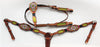 Horse Show Bridle Western Leather Headstall Breast Collar 7915