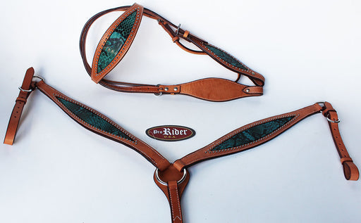 Horse Tack Bridle Western Leather Headstall BreastCollar 8001B