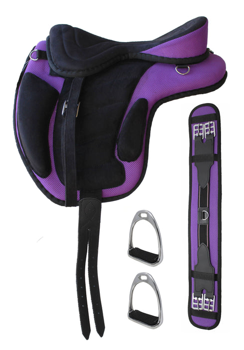 English Horse Polo Synthetic Treeless Saddle Stirrups 80201PR