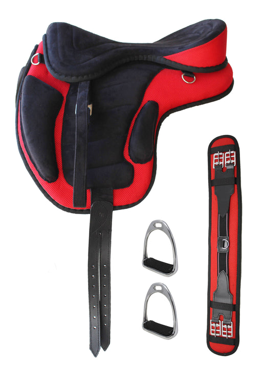 English Horse Professional Equine Synthetic Treeless Saddle Stirrups 80201RD