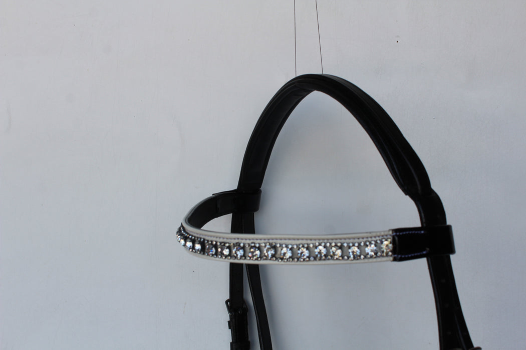 Horse English Polo Show Padded Bridle Crystal Bling Browband 80310P